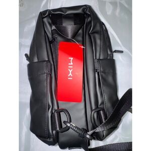 Mixi Crossbody 11" Sling Bag Black Water Resistant Chest Pack Travel Backpack